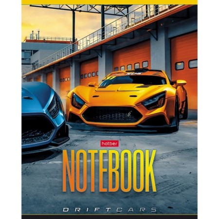 Notebook of 48 sheets in the "Sports Auto" line, cover coated cardboard, rounded corners, an offset block 65g/m2, mix-2