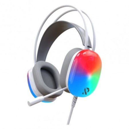 Headphones Smartbuy Rush Vault SBHG-9780, game, full-size, backlight, 3.5mm, 2.1m, white