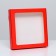Self -assembly box with a red window, 21 x 21 x 3 cm