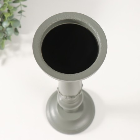 Summary tree for 1 candle "Flower column" gray 10x10x37 cm-1