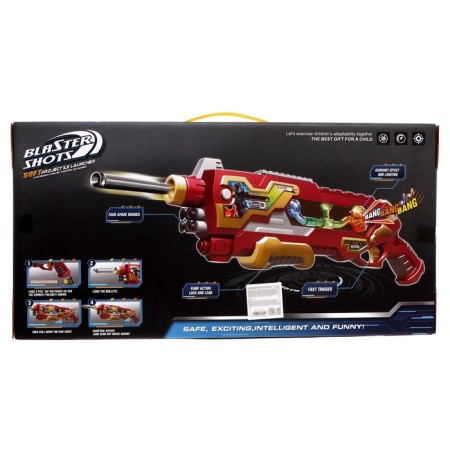 Blaster "superhero", shoots soft bullets, mix-7
