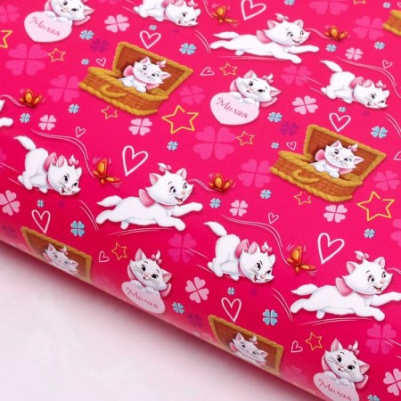 Glossy packaging paper "sweet", 70x100 cm, cats aristocrats-2