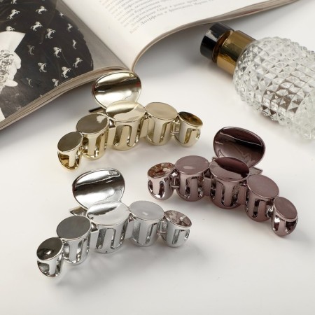 Hair crab "Gloss Lux" circles, 9 cm, mix-1