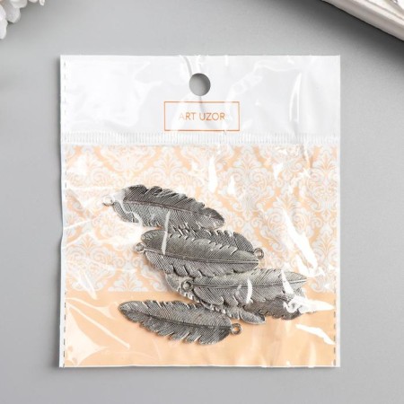 Decor metal "Peryshko" 4.5x1.5 cm-3