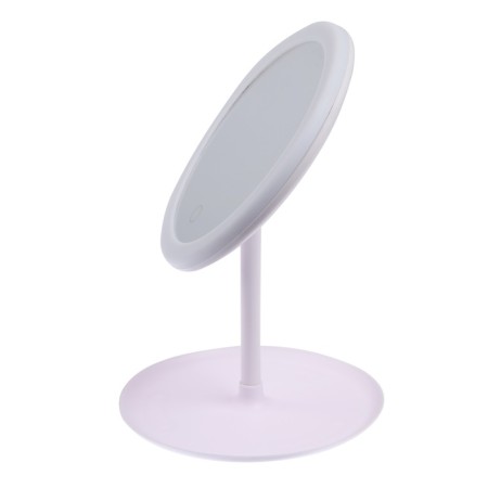 Mirror KZ-09, backlight, desktop, battery, 2500 mAh, 3 modes, rotation 90 °, white-2