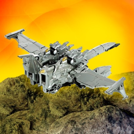 Fighter robot, transforms, with metal elements-8