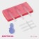 Form for ice cream shade "Snowman", silicone, 18 × 9 × 2 cm, 3 cells, with sticks, red color