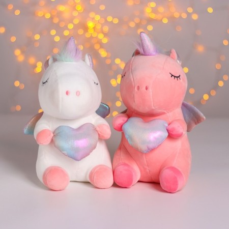 Soft toy "Unicorn with heart", MIX color-2