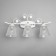 Bra "Bohemia" 3x14 40w is white 47.5x23x23cm