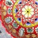 Rishtan ceramics "Flowers", 23 cm, red fruit