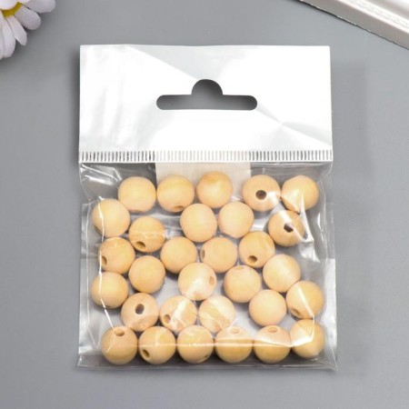 Wooden beads d = 12 mm (set 30 pcs) without coating-2