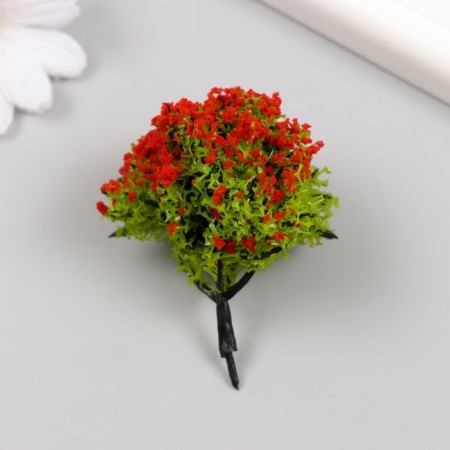 Artificial plant for creativity plastic "Fiery tree" 6 cm