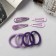 Hair set "Mira" (4 invisibles-5 cm, 8 elastic bands-3.5 cm) lilac