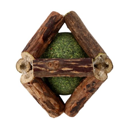 Double ball for cats made of pressed cat mint and Matatabi, 4-4.5 cm-3