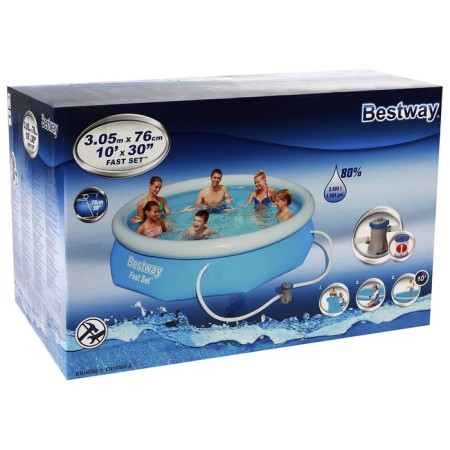 A inflatable FAST Set basin, 305 x 76 cm, filter pump, from 6 years old, 57270 Bestway-7