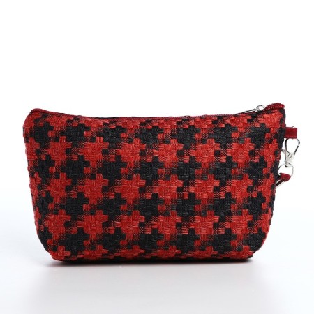 Cosmetic bag with lightning, red/black color-1