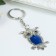 Metal keychain "Eagle owl with a bright belly" mix 5.2x3.2 cm