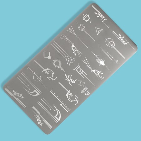 Stamping plate Metal “lines and patterns”, 12 × 6 cm-2