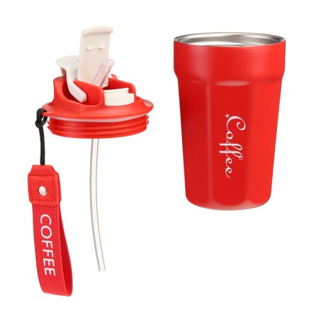 Thermal circle, 380 ml, Coffee "Master K", retains heat up to 6 hours, red-4