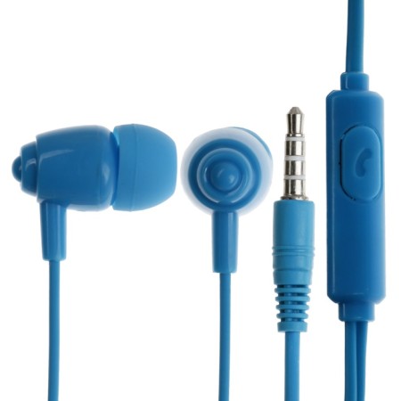 Perfeo Alto-M headphones, vacuum, microphone, 104 dB, 32 Ohm, 3.5 mm, 1.2 m, blue