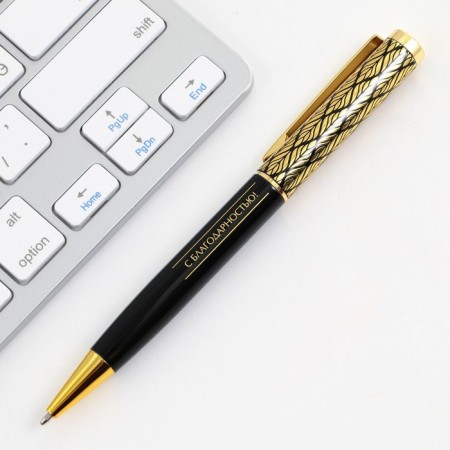 Pen in the gift case “Best Teacher”, metal, blue paste, writing node 1.0 mm-3