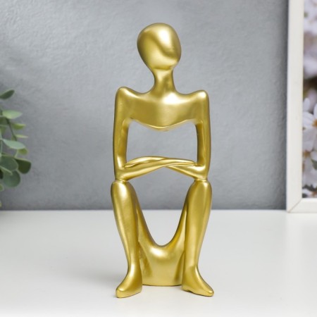 Souvenir Polystone "Abstraction - Dreamer" Gold 22x6x8 cm