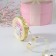Capricon tape with “heart” embossed, 15 mm, 23 ± 1 m, beige/gold color