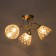 Lamp ceiling Sollar 54x54x26, 3x60W E27, gold, chrome
