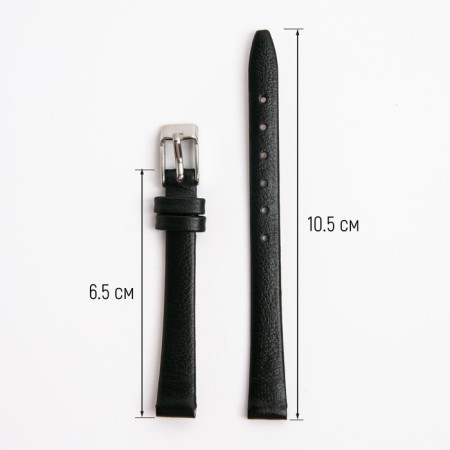 Watch strap, female, 10 mm, harness 65 mm, larynx 105 mm, genuine leather-1