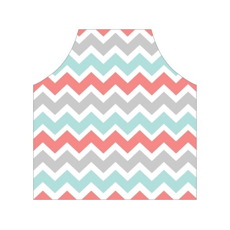 Apron kitchen with a photo print "Classic zigzags", adjustable, size OS-2