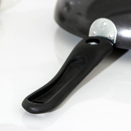 Forever pan, d = 22 cm, removable handle, glass cover, anti -stick coating, black color-5