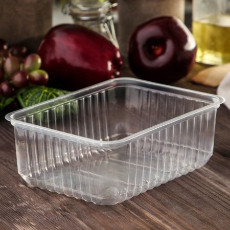 A set of disposable containers, 1 l, 17.9 × 13.2 × 6.4 cm, 50 pcs, the color is transparent