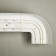 Three -cereal cornice "Ultracompact. Grace gold ", 300 cm, with a decorative bar 7 cm, white color