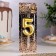 Candle in the Cake "European", number "5", 6 cm, gold