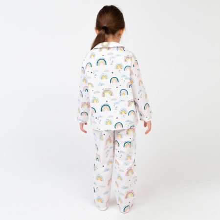 Pajama nursery (shirt, trousers) KAFTAN "Rainbow" p. 110-116, white-11