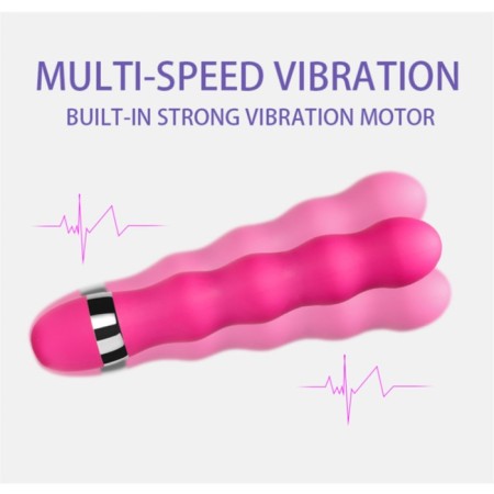 Вибратор Оки-Чпоки G Spot, стимулятор точки G, 18,5 х 3,5 см, розовый-3