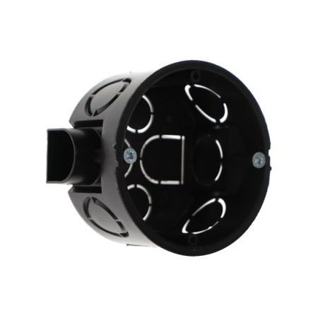 Installation box Luazon Lighting, 68x40 mm, IP20, for continuous walls, black