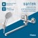 Santek Nico Bath mixer, long spout, with accessories, chrome