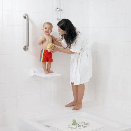 Hinged seat in a bath, white color-4