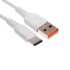 Cable D-01L, Type-C-USB, 1 m, 2.4 A, charging + data transfer, white