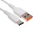 Cable D-01L, Type-C-USB, 1 m, 2.4 A, charging + data transfer, white