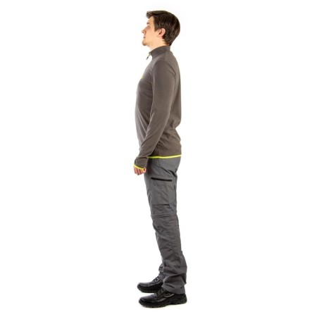 Payer Sweatshirt "Tahoe", fleece 150g, gray with lemon, rr 40-42 Height 170-176-4
