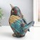 Polystone souvenir "Bird, blue-red snowflakes" sparkles 18.5x10x17 cm