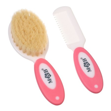 A set of combs with nylon bristles m & in, pink color-4