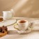 Tea couple ceramic SL Home "Easter rabbits", 2 items: cup, saucer, white color