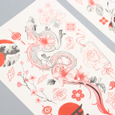 Set for creativity "Japan", translated tattoos, 2 sheets-3