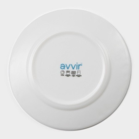 Dessert plate Avvir "Regal", d = 20 cm, glass ceramic, white color-3