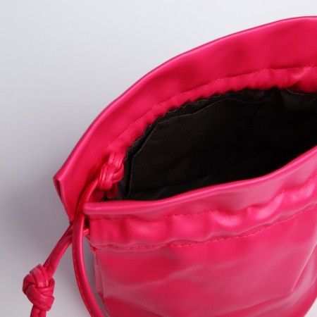 Puff bag, fuchsia color-3