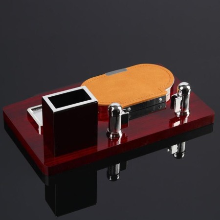 Table set 4V1 with a business card holder, red tree-2
