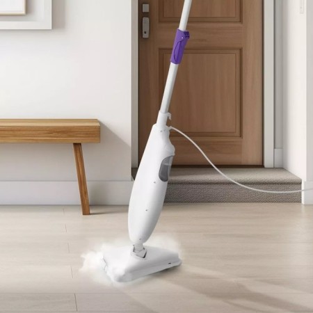 The steam mop Kitfort KT-1056, 1300 W, 450 ml, cord 4.7 m, white-violet-3